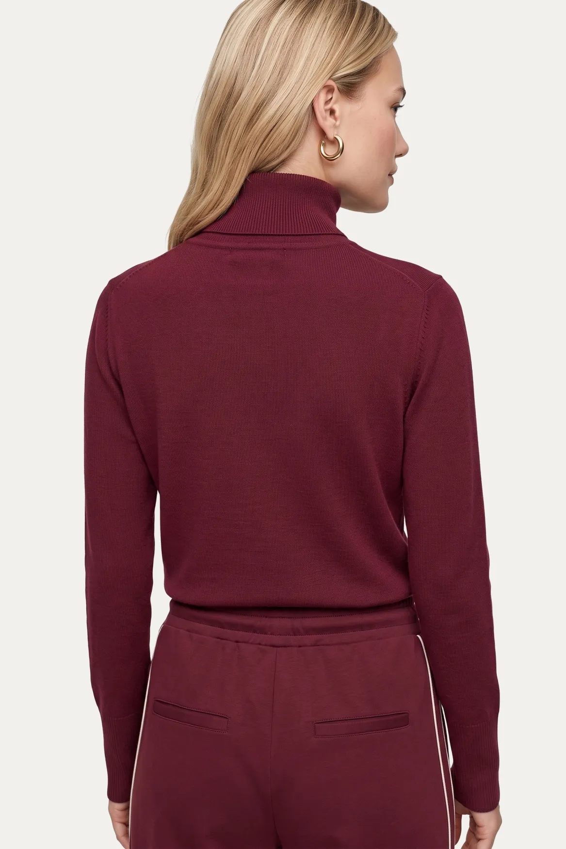 CS The Label Ambra Knit Pullover Mulberry, gebreide pullover in mulberrykleur